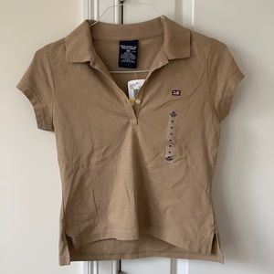 Tan Polo Collared T Shirt - Size M